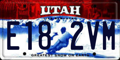 UT license plate E182VM
