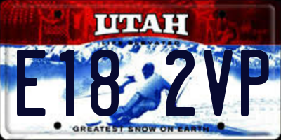 UT license plate E182VP