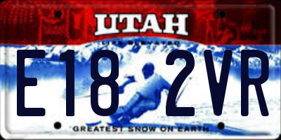 UT license plate E182VR
