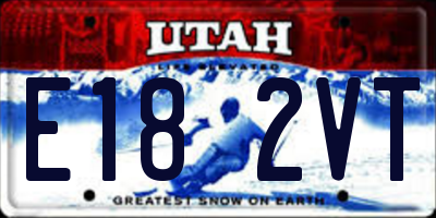 UT license plate E182VT