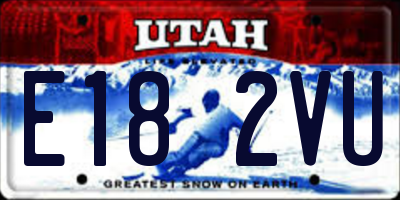 UT license plate E182VU