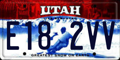 UT license plate E182VV