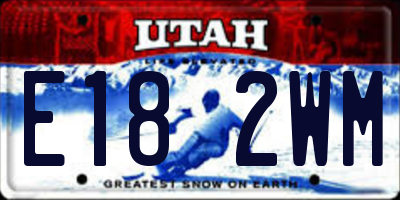 UT license plate E182WM
