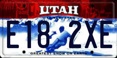 UT license plate E182XE