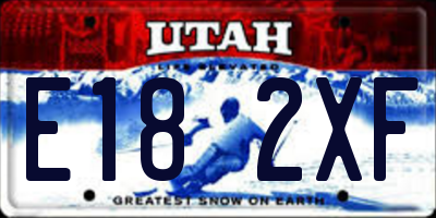 UT license plate E182XF
