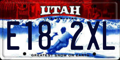 UT license plate E182XL
