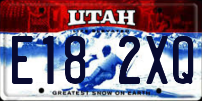 UT license plate E182XQ