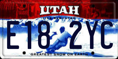 UT license plate E182YC