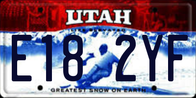 UT license plate E182YF