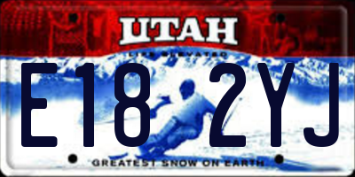 UT license plate E182YJ
