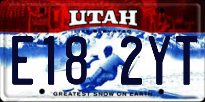 UT license plate E182YT