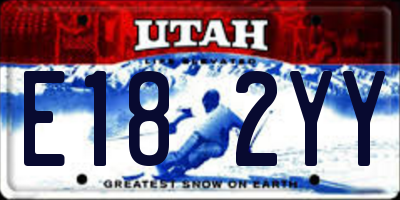 UT license plate E182YY