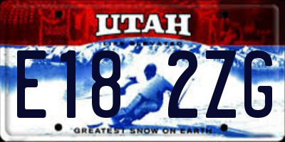 UT license plate E182ZG