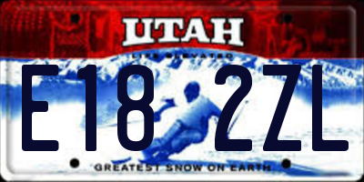 UT license plate E182ZL