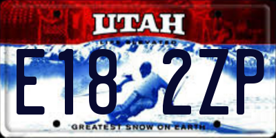 UT license plate E182ZP