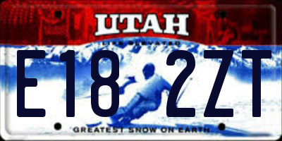 UT license plate E182ZT