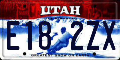 UT license plate E182ZX