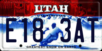 UT license plate E183AT