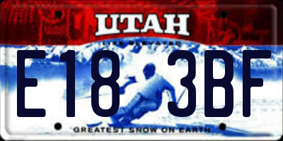 UT license plate E183BF