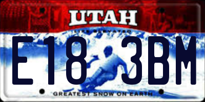 UT license plate E183BM