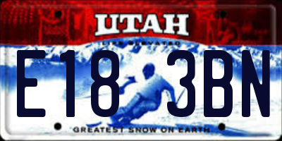 UT license plate E183BN
