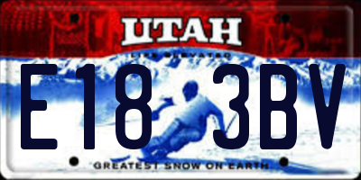 UT license plate E183BV
