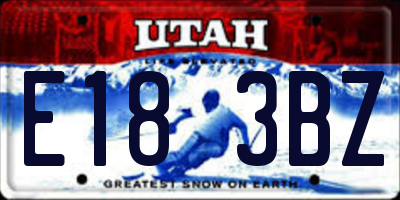 UT license plate E183BZ