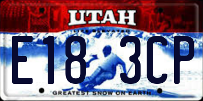 UT license plate E183CP