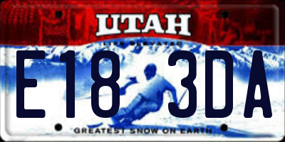 UT license plate E183DA