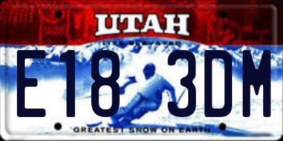 UT license plate E183DM