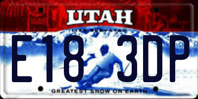 UT license plate E183DP