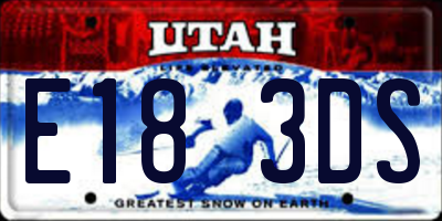 UT license plate E183DS