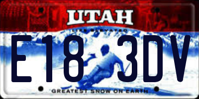 UT license plate E183DV