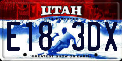 UT license plate E183DX