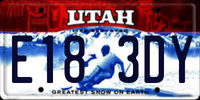 UT license plate E183DY