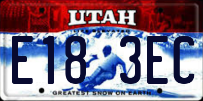 UT license plate E183EC