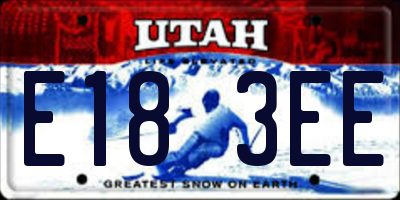 UT license plate E183EE