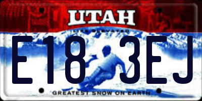 UT license plate E183EJ