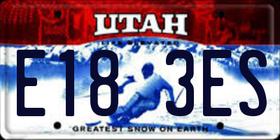 UT license plate E183ES