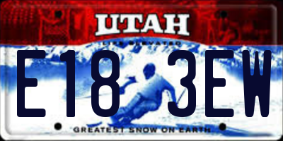 UT license plate E183EW