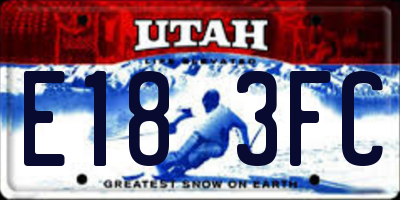 UT license plate E183FC