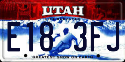 UT license plate E183FJ