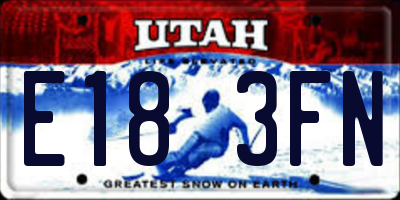 UT license plate E183FN
