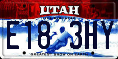 UT license plate E183HY