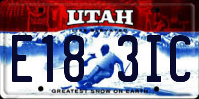 UT license plate E183IC