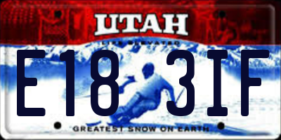 UT license plate E183IF