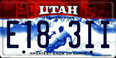 UT license plate E183II