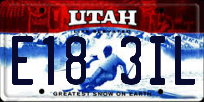 UT license plate E183IL