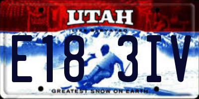 UT license plate E183IV