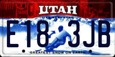 UT license plate E183JB